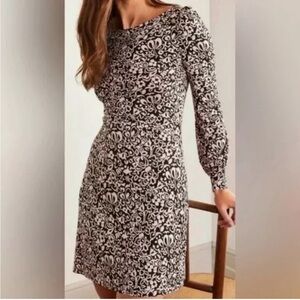 BODEN Maisie Jersey Knit Tunic Top Dress Green Blue Shirt Blouse #J0711 Sz 12R